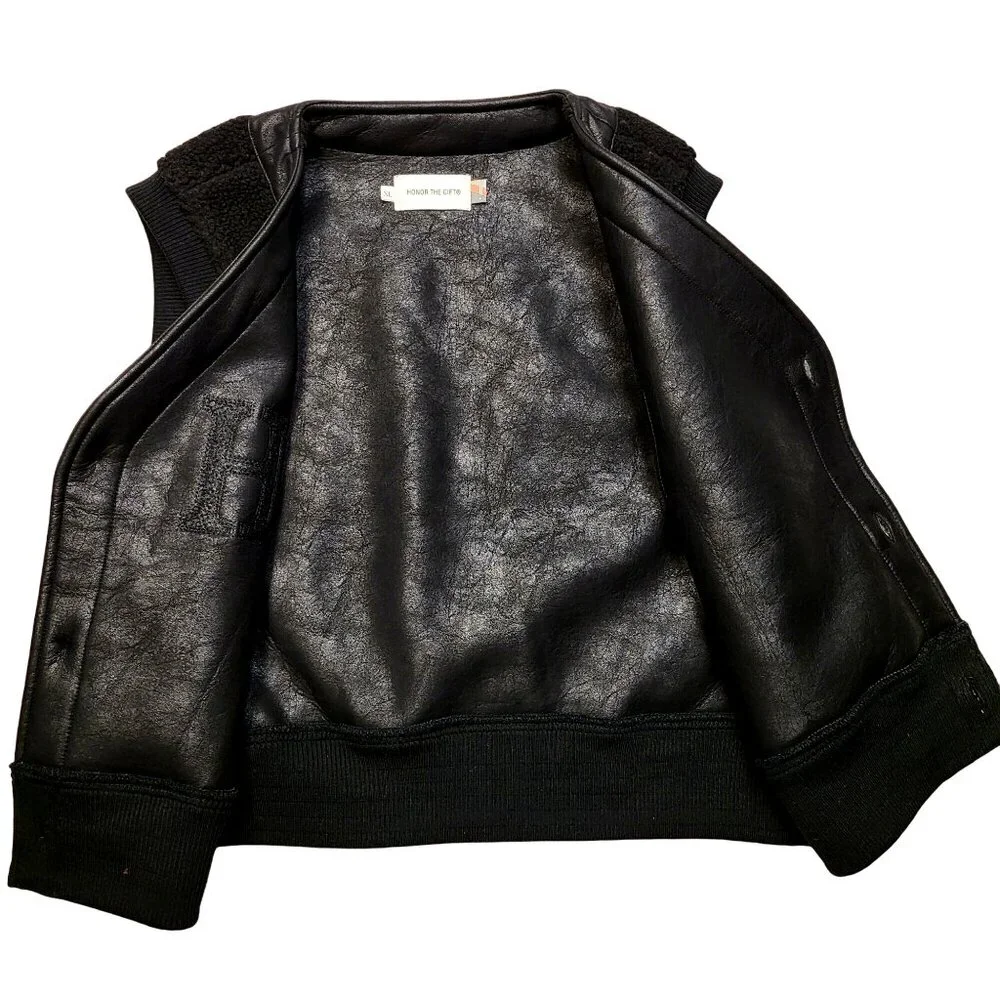 Women's Bonded Vegan leather Vest sherpa NWT Size XL Honor the Gift - Picture 2 of 15